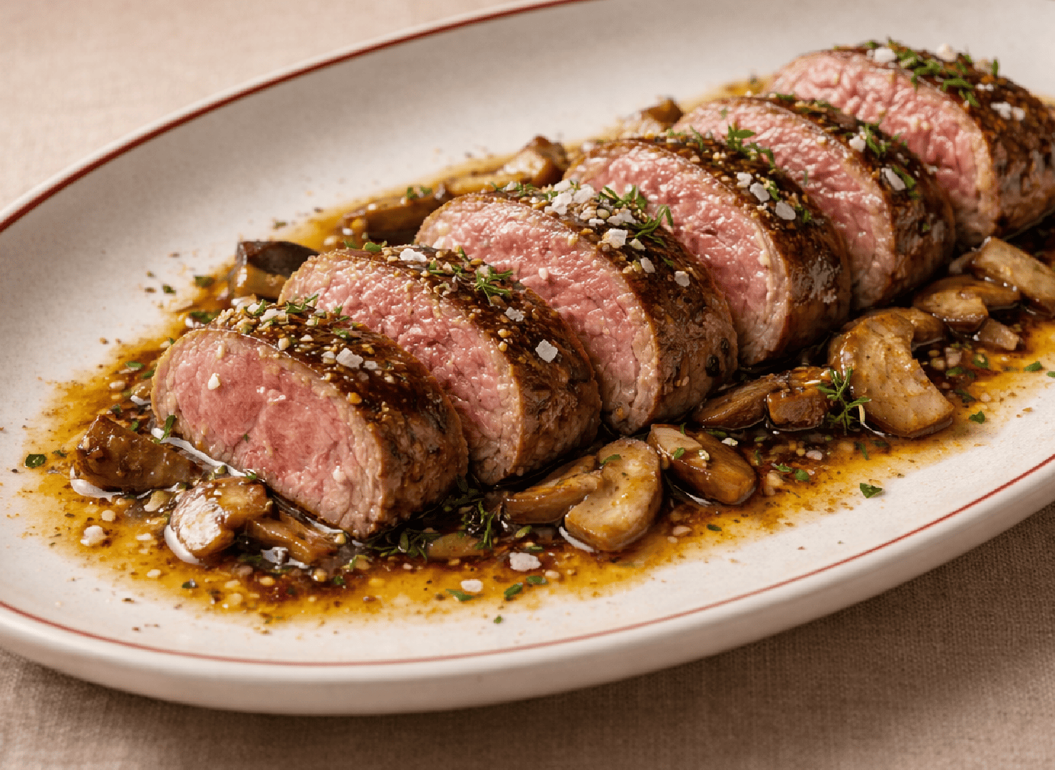 Solomillo Joselito aromatizado con mantequilla noisette y vino fino